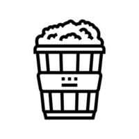 illustrazione vettoriale dell'icona della linea di cibo popcorn