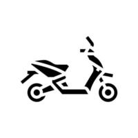 illustrazione vettoriale dell'icona del glifo di trasporto scooter