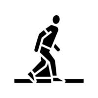 illustrazione vettoriale dell'icona del glifo a piedi