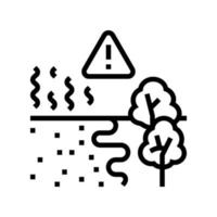 illustrazione vettoriale dell'icona della linea del clima di desertificazione
