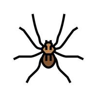 illustrazione vettoriale dell'icona del colore dell'insetto ragno
