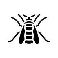 illustrazione vettoriale dell'icona del glifo dell'insetto del calabrone