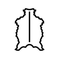 illustrazione vettoriale dell'icona della linea della pelle intera pergamena