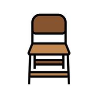 illustrazione vettoriale dell'icona del colore della sedia pieghevole