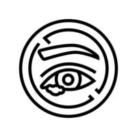 illustrazione vettoriale dell'icona della linea della malattia degli occhi