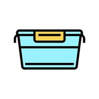illustrazione vettoriale dell'icona del colore della plastica del contenitore per alimenti