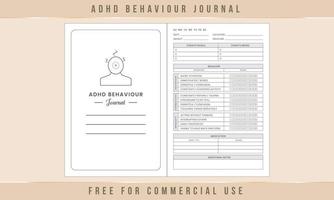 adhd behavior journal interior design vettore