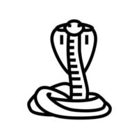 illustrazione vettoriale dell'icona della linea del serpente cobra