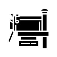 casella della cassetta postale per l'illustrazione vettoriale dell'icona del glifo della posta