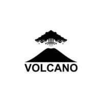 logo della montagna del vulcano. semplice illustrazione del logo vettoriale della montagna del vulcano