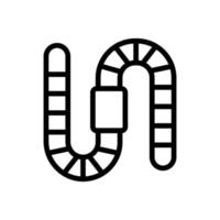 vettore icona verme. illustrazione del simbolo del contorno isolato