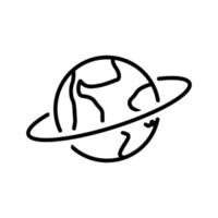 vettore icona terra. illustrazione del simbolo del contorno isolato