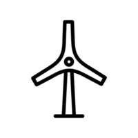 vettore icona mulino generatore eolico. illustrazione del simbolo del contorno isolato