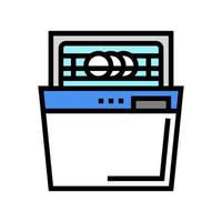 illustrazione vettoriale dell'icona del colore dell'attrezzatura della lavastoviglie