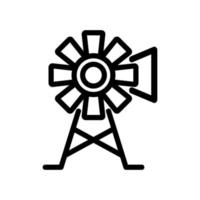 vettore icona mulino a vento. illustrazione del simbolo del contorno isolato