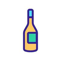 una bottiglia di vino icona vettore. illustrazione del simbolo del contorno isolato vettore
