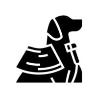 illustrazione vettoriale dell'icona del glifo dell'animale domestico domestico dell'esame ecografico