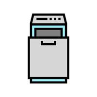 illustrazione vettoriale dell'icona del colore del compattatore di rifiuti