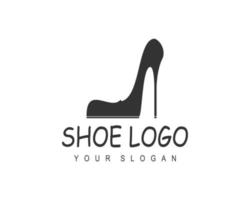 vettore del modello di logo del negozio di scarpe
