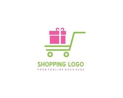 vettore del modello del logo dello shopping