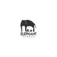 illustrazione vettoriale del modello di logo dell'elefante