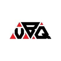 design del logo della lettera del triangolo vbq con forma triangolare. monogramma di design del logo del triangolo vbq. modello di logo vettoriale triangolo vbq con colore rosso. logo triangolare vbq logo semplice, elegante e lussuoso. vbq