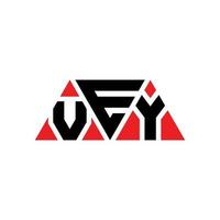 design del logo della lettera triangolare con forma triangolare. monogramma di design del logo del triangolo vey. modello di logo vettoriale triangolo vey con colore rosso. logo molto triangolare logo semplice, elegante e lussuoso. vey