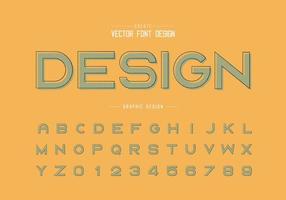 carattere pixel e vettore alfabeto, design di lettere e numeri in grassetto, testo grafico su sfondo