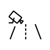vettore icona strada a pedaggio. illustrazione del simbolo del contorno isolato