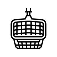 illustrazione vettoriale dell'icona della linea della piscina con cucchiaio a foglia