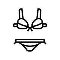 illustrazione vettoriale dell'icona della linea del bikini del costume da bagno