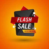 design del modello di banner di vendita flash. illustrazione vettoriale. vettore