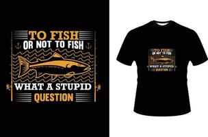 disegno della maglietta di pesca vettore