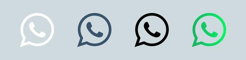 set di icone di whatsapp. logotipo dell'applicazione di messaggistica.