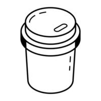un'icona isometrica della linea della tazza di caffè vettore