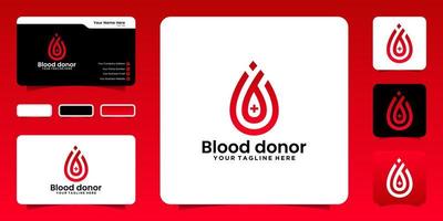ispirazione logo donazione sangue con goccia di sangue a forma di lettera b