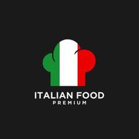 illustrazione di progettazione di logo di vettore di cibo italiano