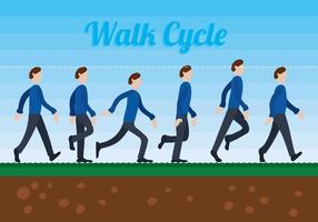 camminare vettore ciclo