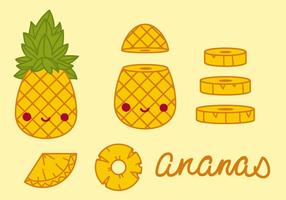 Ananas ananas vettoriale