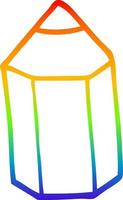 arcobaleno gradiente linea disegno cartone animato matita colorata vettore
