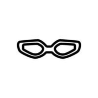 illustrazione del profilo vettoriale dell'icona degli occhialini da nuoto