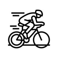 illustrazione vettoriale dell'icona della linea della bici da corsa sportiva