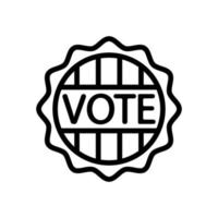 vettore icona di voto. illustrazione del simbolo del contorno isolato