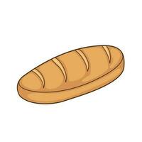 icona del pane vettoriale. illustrazione di pane a fette. pane integrale isolato su sfondo bianco. simbolo della panetteria vettore