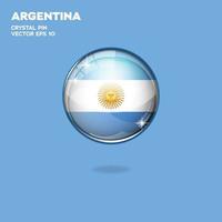 pulsanti 3d bandiera argentina vettore