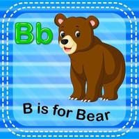 la lettera b della flashcard è per l'orso vettore