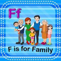 la lettera f della flashcard è per la famiglia vettore
