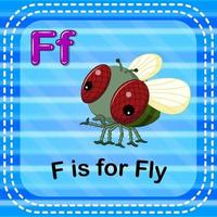 la lettera f della flashcard è per volare vettore