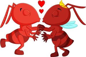 coppia di formiche che si innamorano vettore