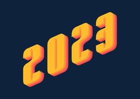 felice anno nuovo 2023 con illustrazione vettoriale di numeri